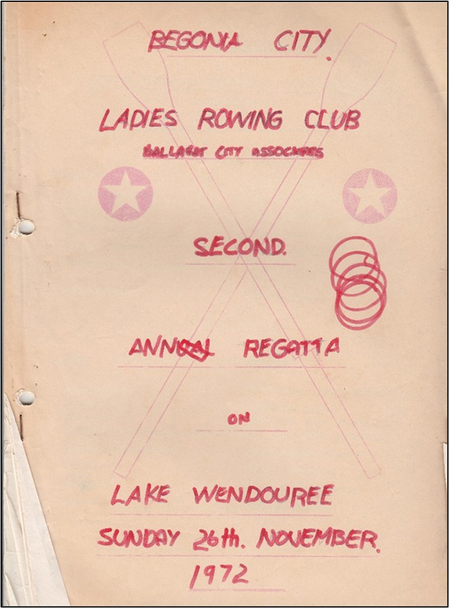1972 regatta program cover
